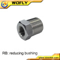 NPT BSPT threaded stainless steel metric reducing bushing